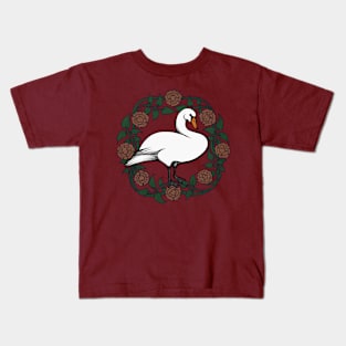 Swan Flower Filigree Kids T-Shirt